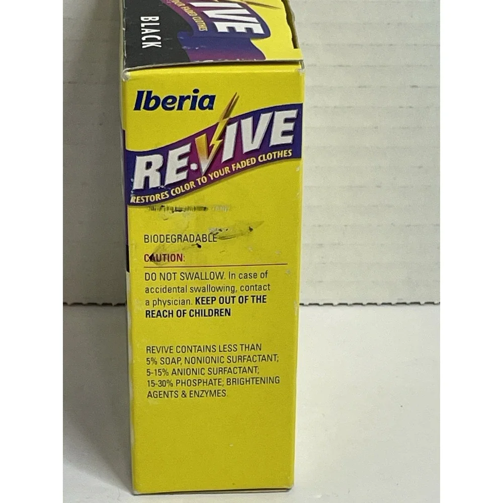 Iberia Revive Black Restore Color To Your Faded Clothes 4 Pack 3.5 Oz
